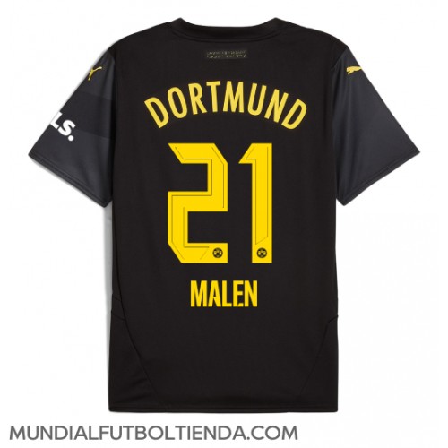 Camiseta Borussia Dortmund Donyell Malen #21 Segunda Equipación Replica 2024-25 mangas cortas